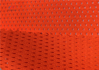100% Polyester Fluorescent Mesh Hi Vis Fabric Orange Colour